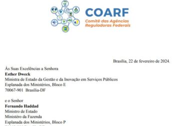 Divulgação Ofício do COARF – Agradecimento aos Diretores da ANEEL